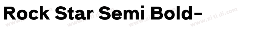 Rock Star Semi Bold字体转换